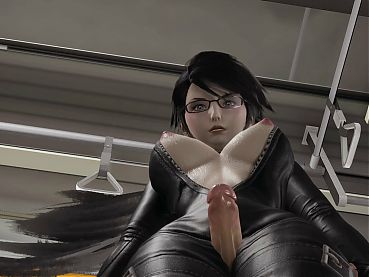 Gigachad fucks bayonetta with her leather suit in the middle of the subway 3d hentai