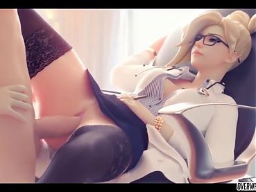 Mercy and other heroes getting pussy banged deeply